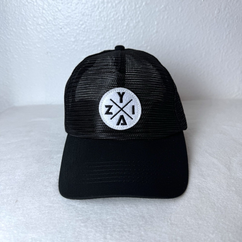 Zyia Active Hat Unisex One Size Black Mesh Back SnapBack Cap Adjustable Athletic
